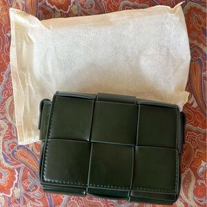 Brand new with dust bag leather woven purse